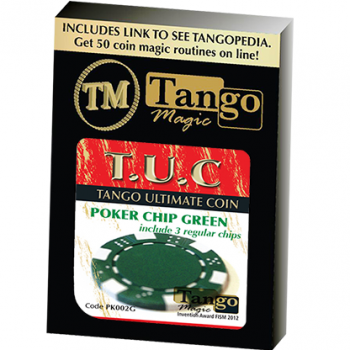 TUC Poker Chip Grün plus 3 regular chips  by Tango Magic (englisch)